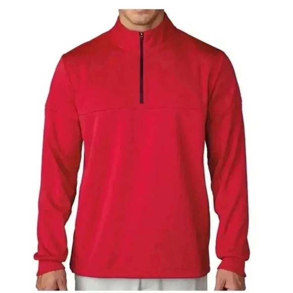 Adidas ClimaWarm Textured Dot 1/2 Zip Pullover Red Size 2XL. Golf, Outdoor - Picture 1 of 9